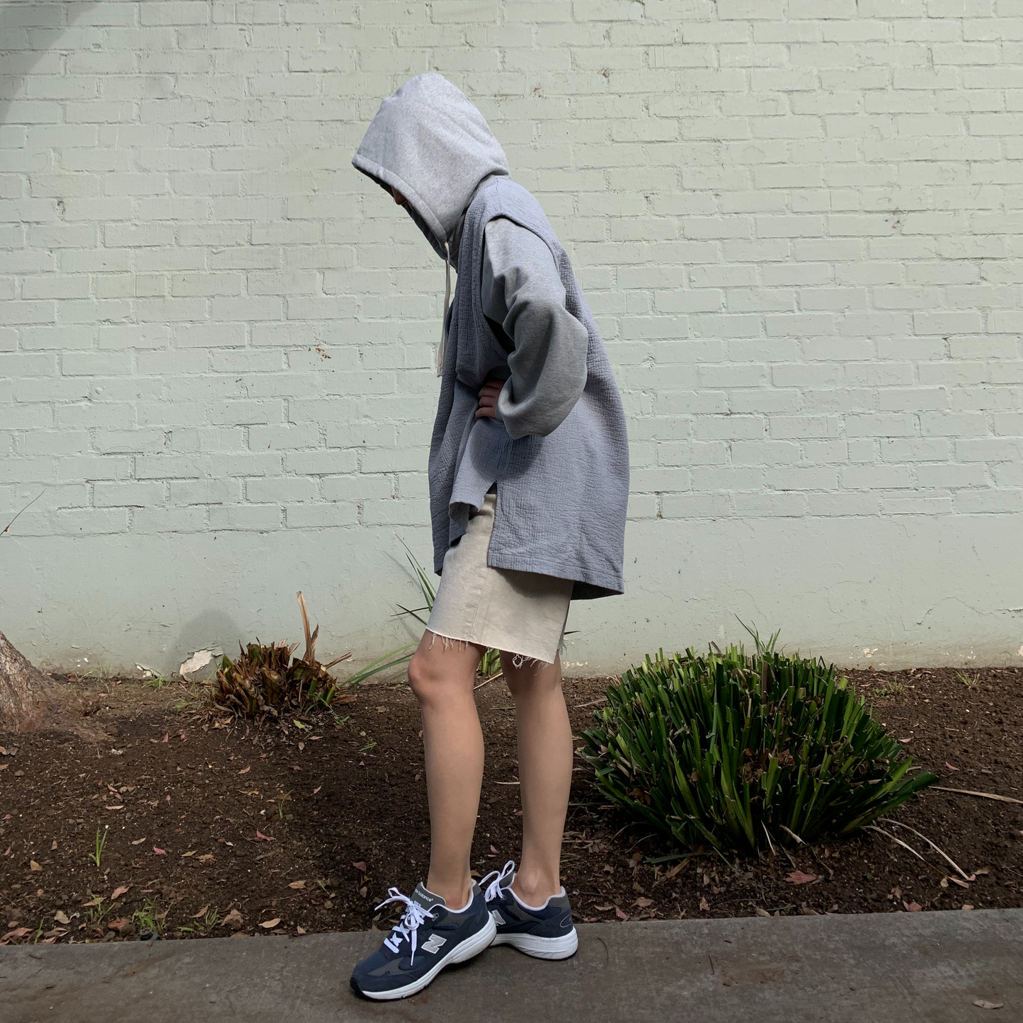 December Easy Peasy Vest Blue Gray