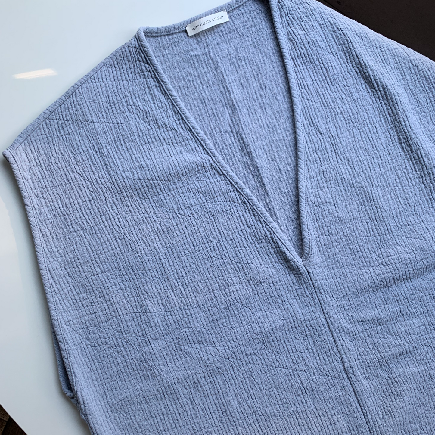 December Easy Peasy Vest Blue Gray