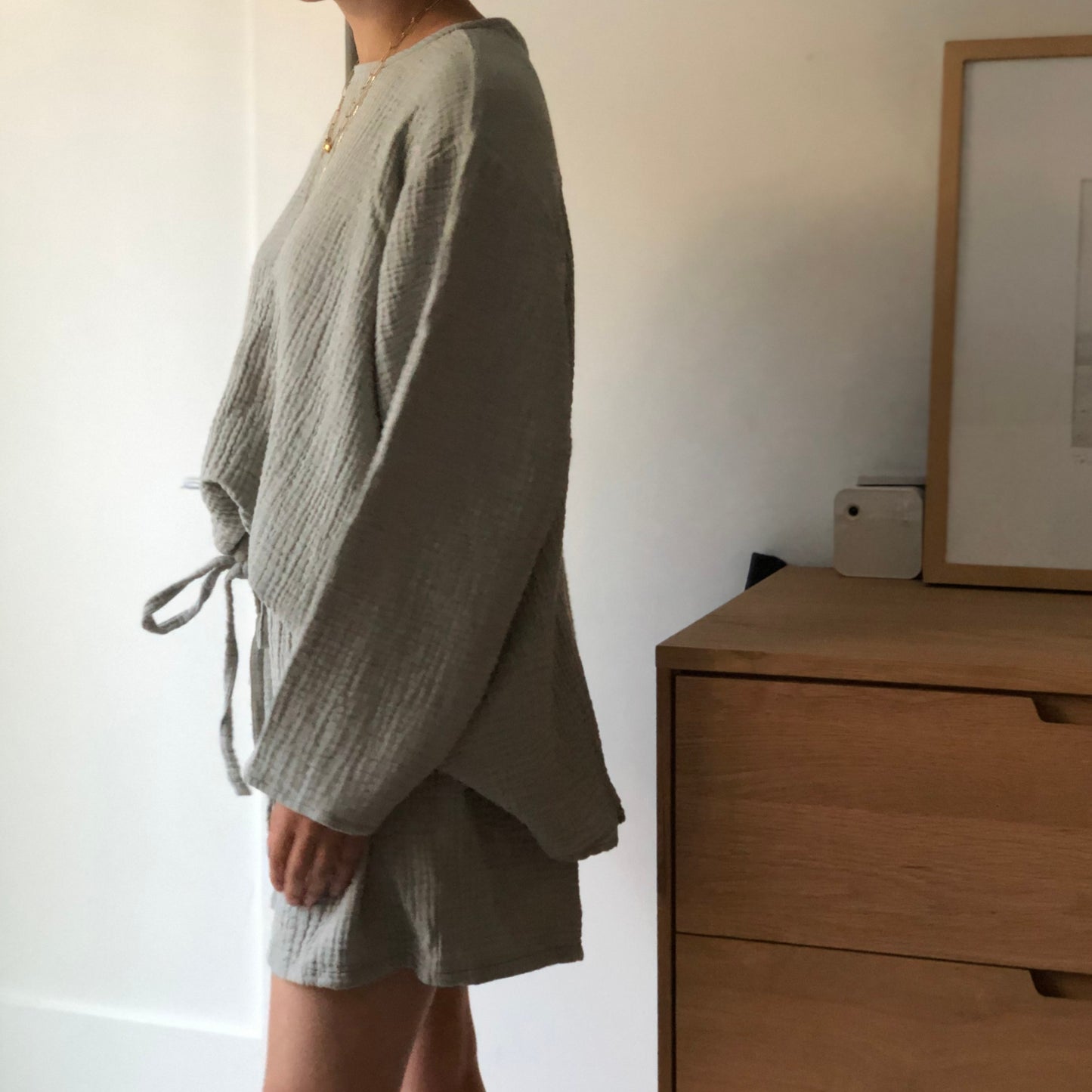 October Top Light Sage