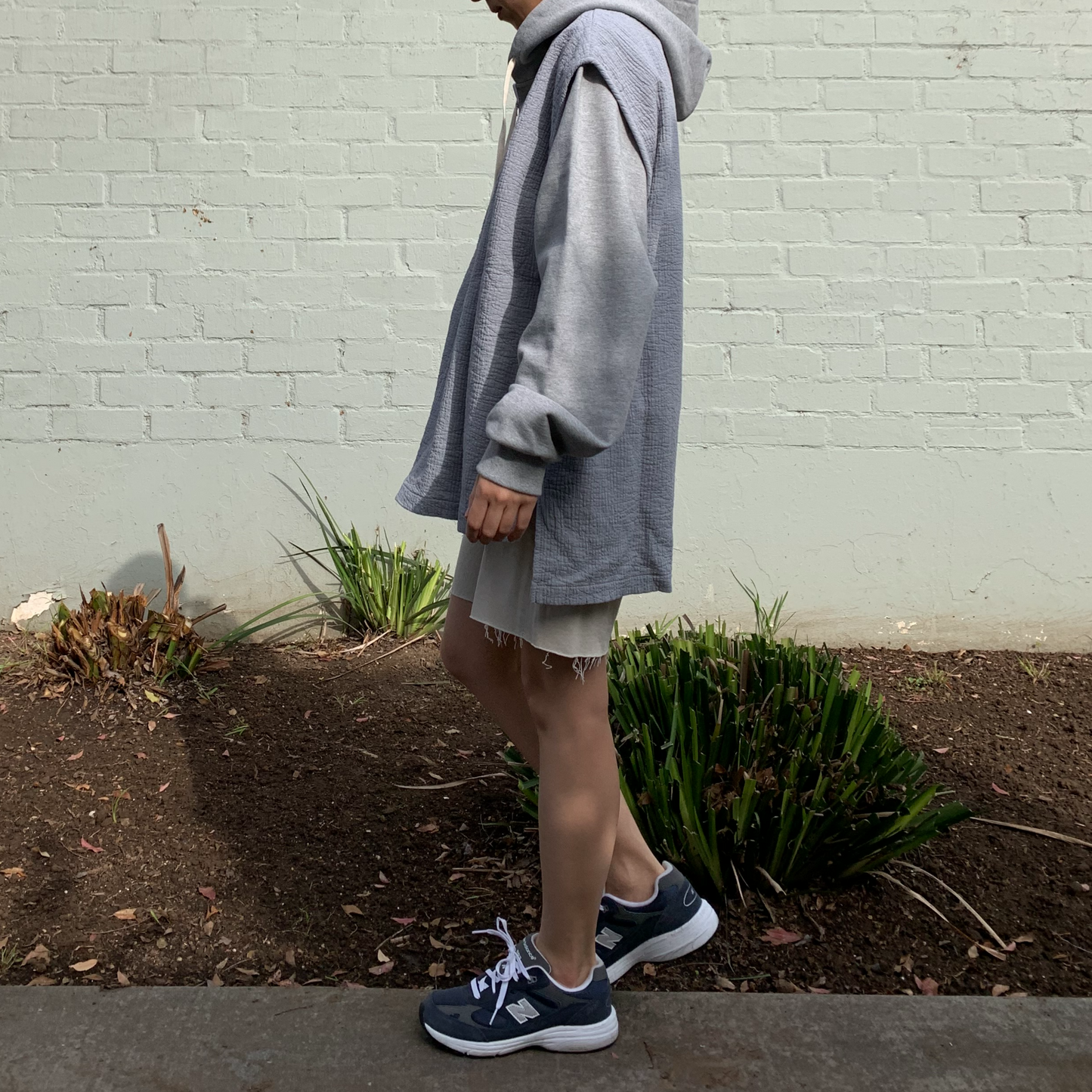 December Easy Peasy Vest Blue Gray