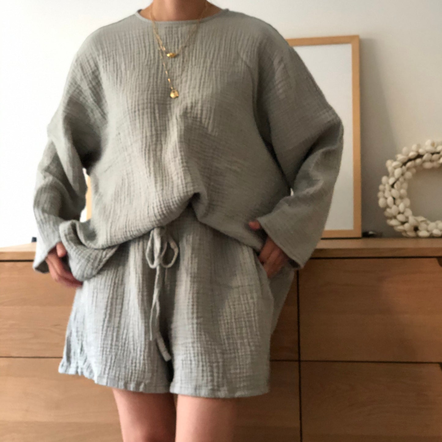 October Top Light Sage