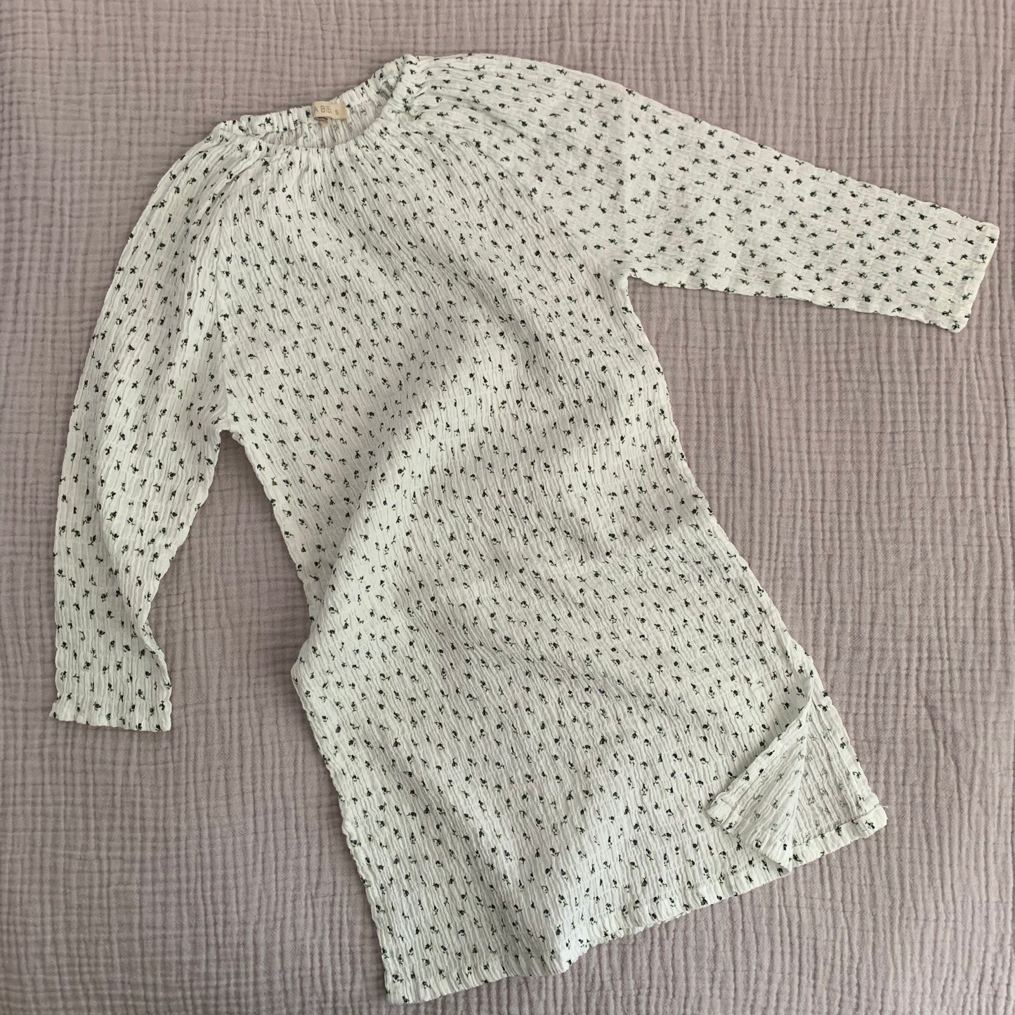 Flower Crinkled Dress_Blue