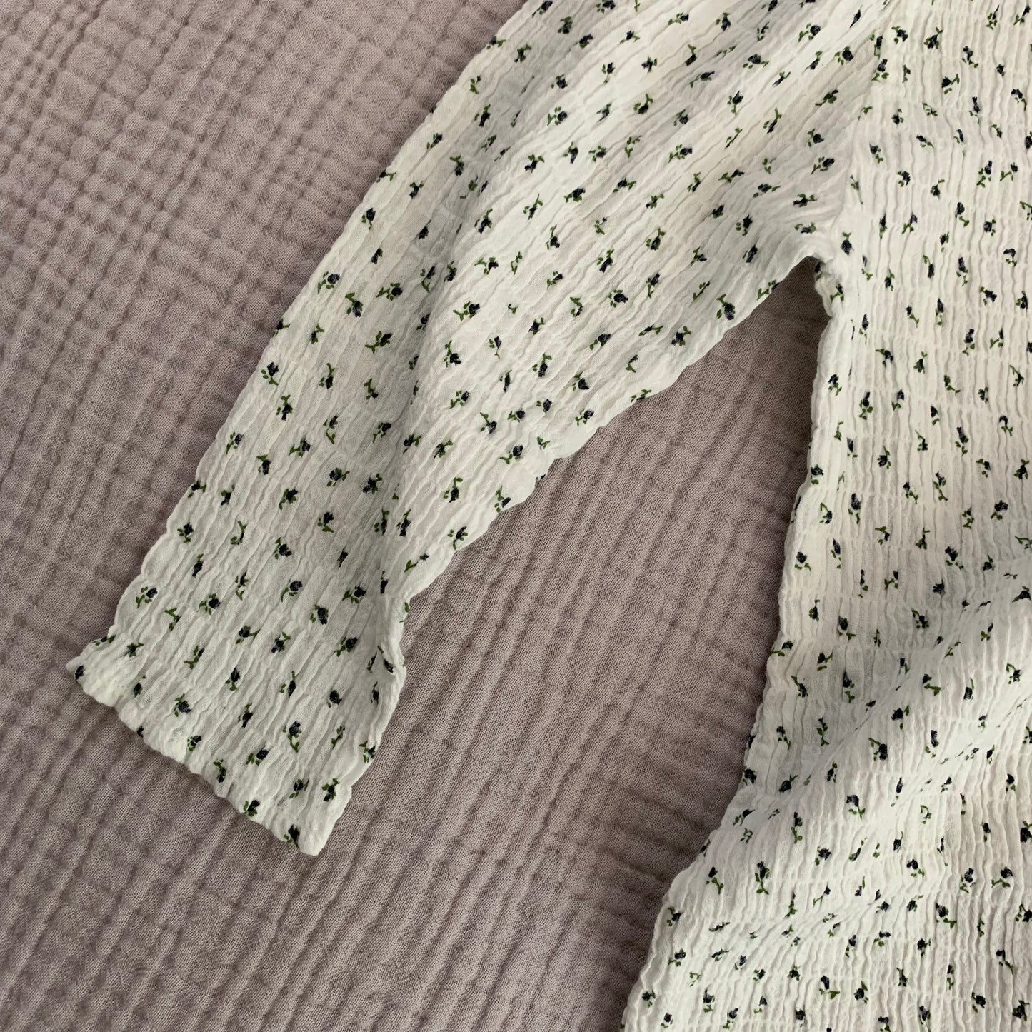 Flower Crinkled Dress_Blue