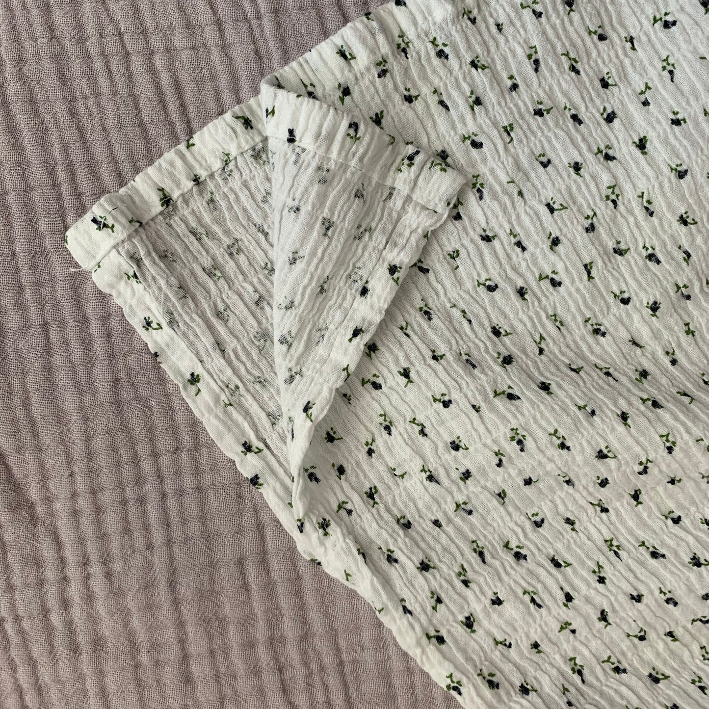 Flower Crinkled Dress_Blue