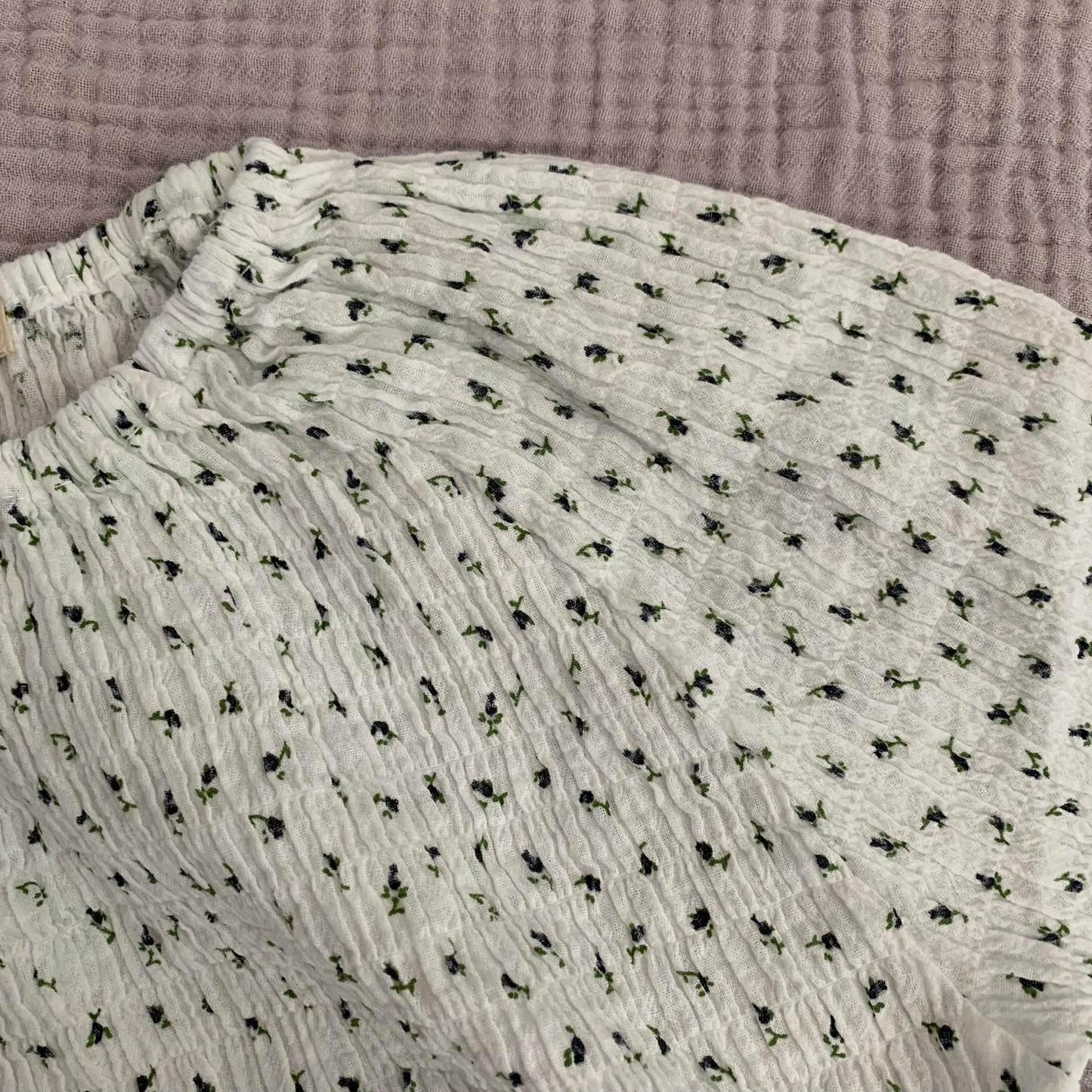 Flower Crinkled Dress_Blue