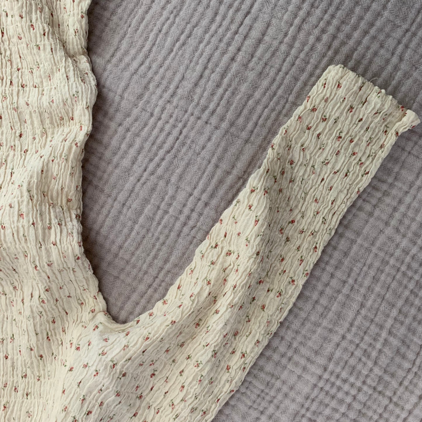 Flower Crinkled Dress_Red