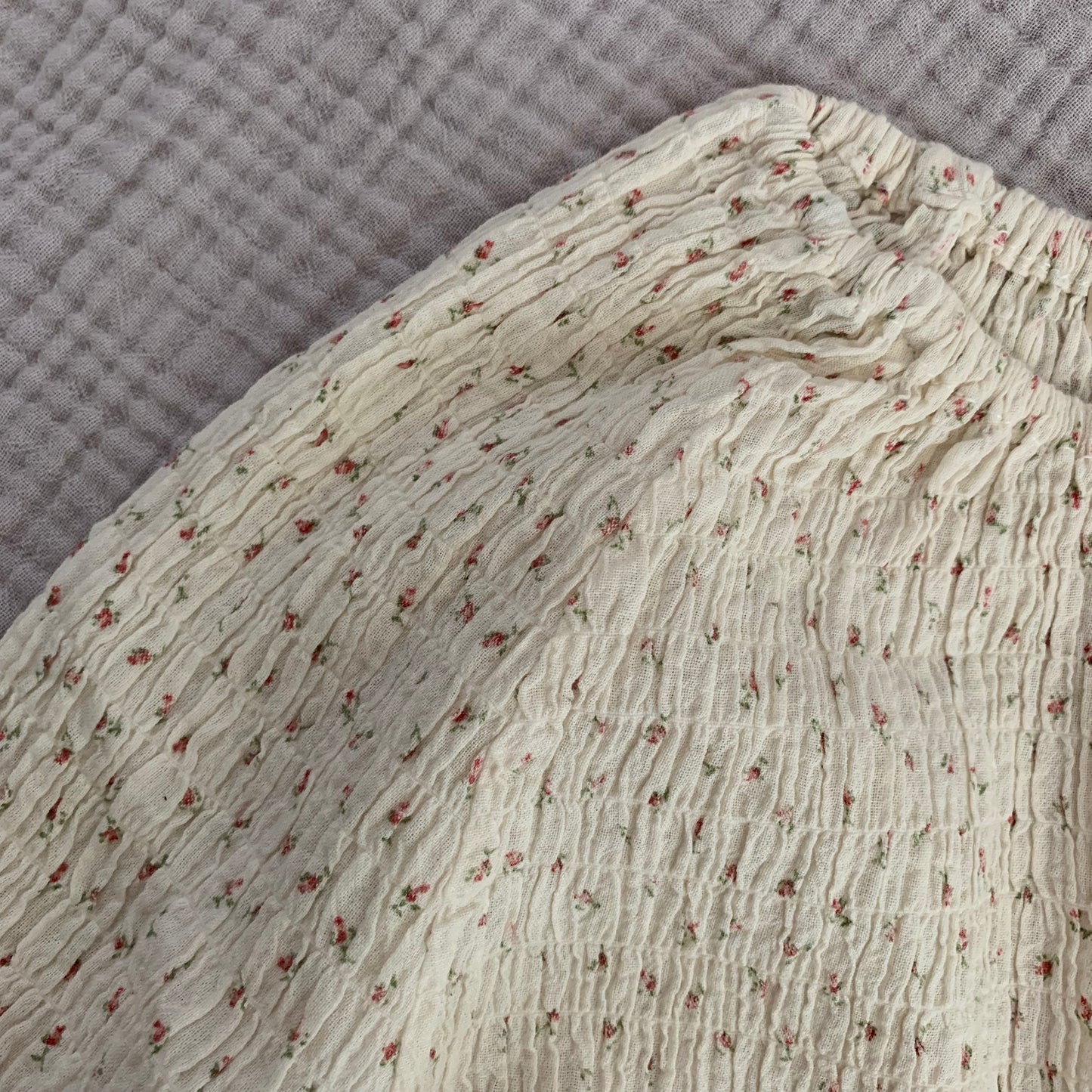 Flower Crinkled Dress_Red