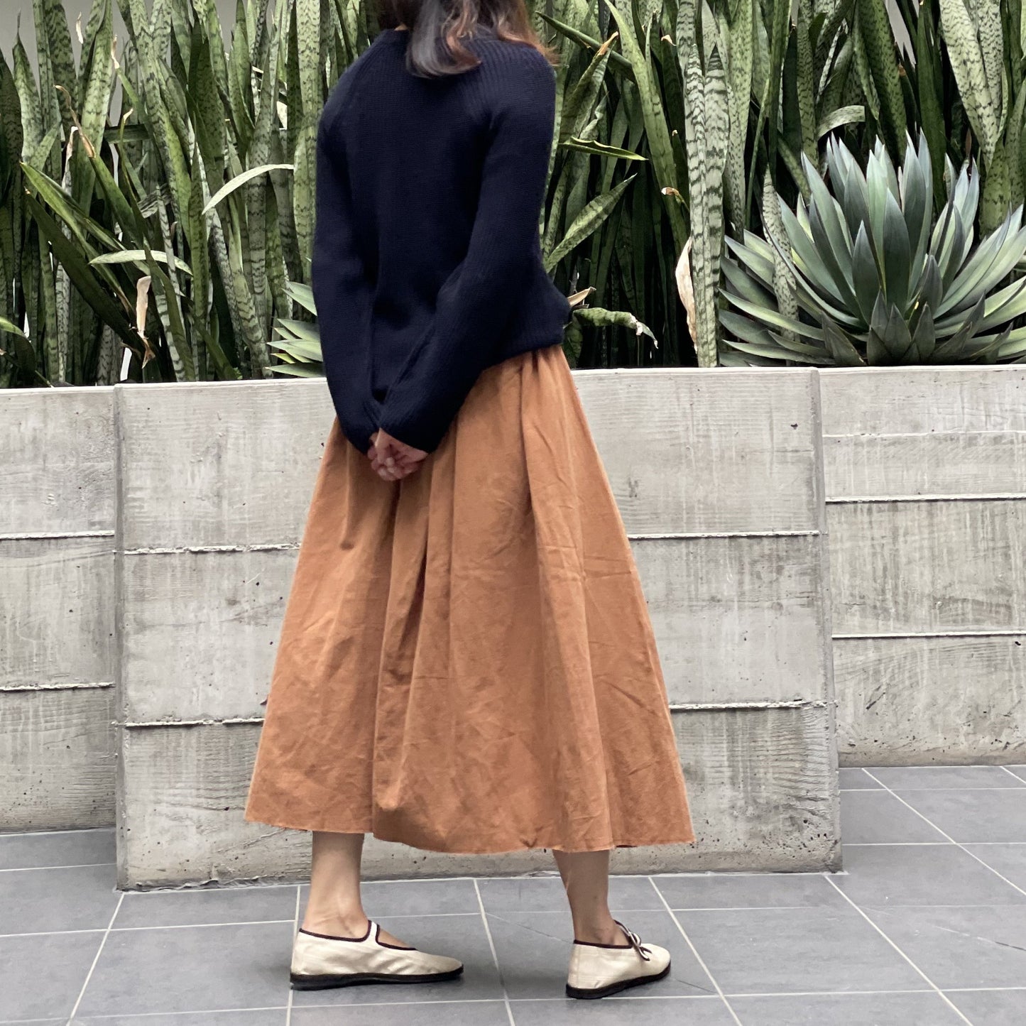 Easy Skirt Orange Brown