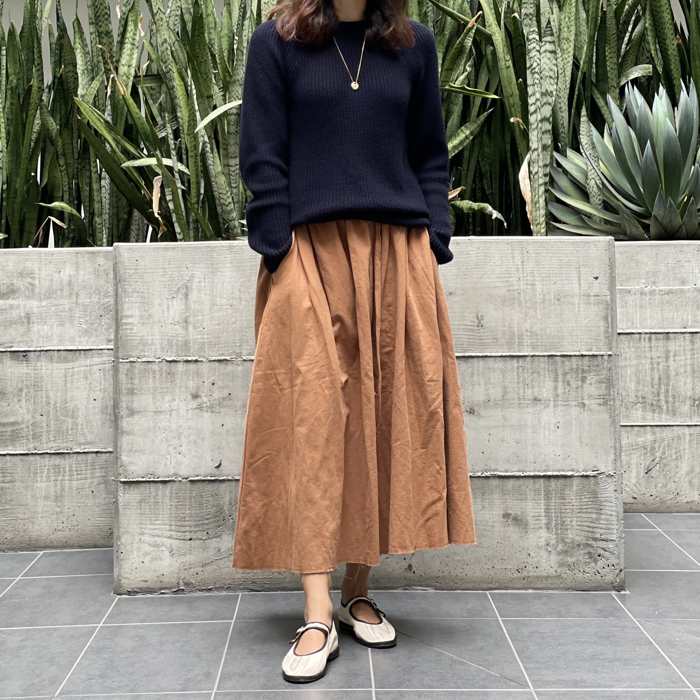 Easy Skirt Orange Brown