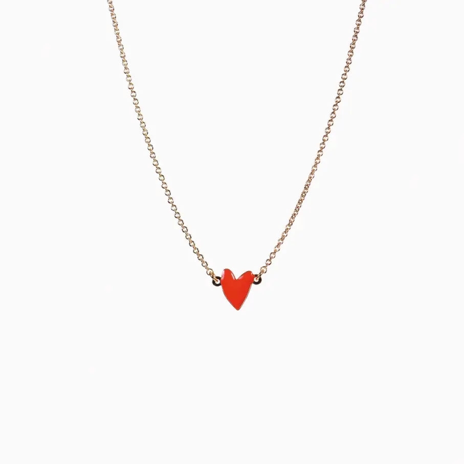 CRANBERRY Heart Necklace Vermilion