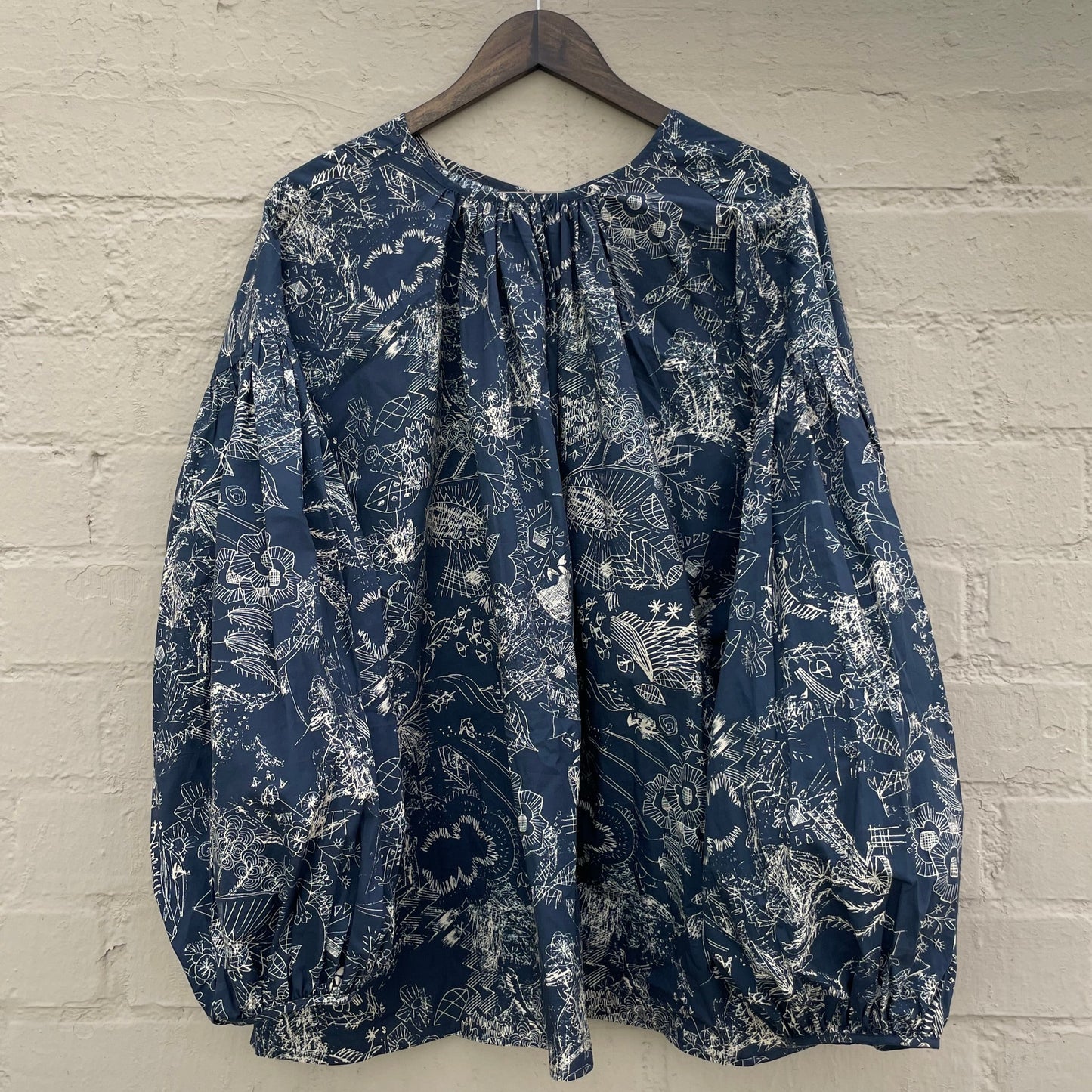 [STUDIO Collection] Doodle Blouse Navy