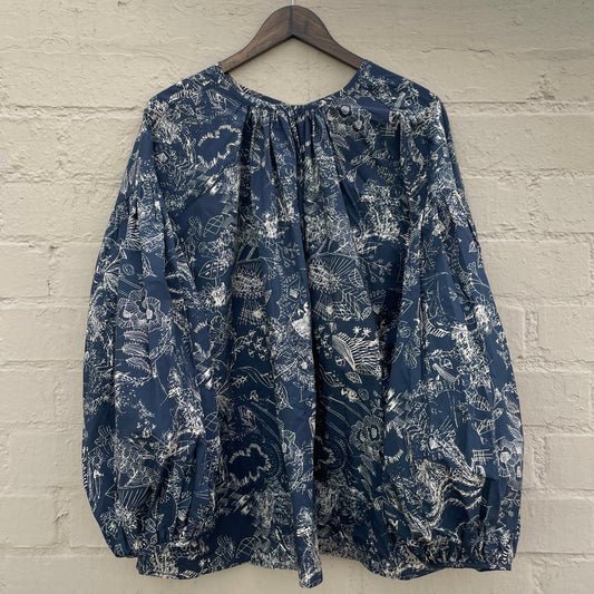 [STUDIO Collection] Doodle Blouse Navy
