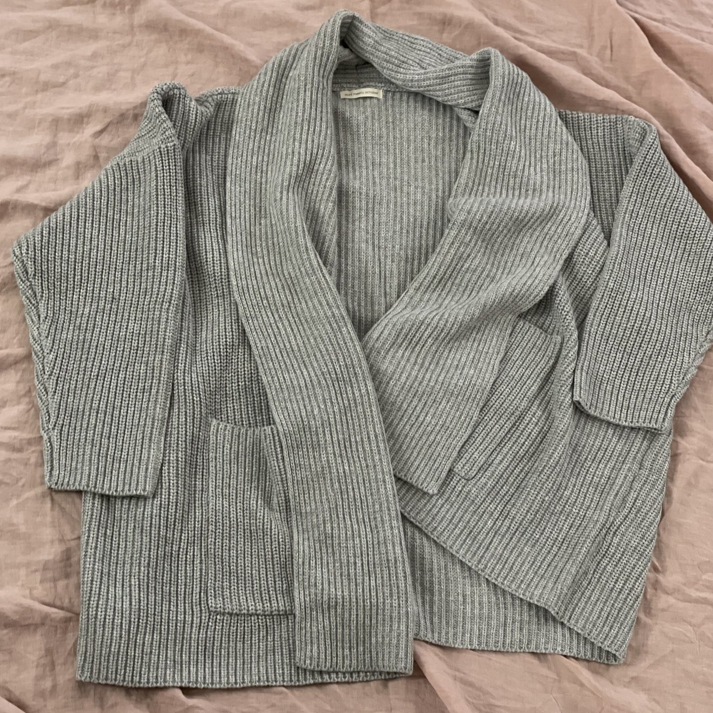 Big Cardigan Gray Melange