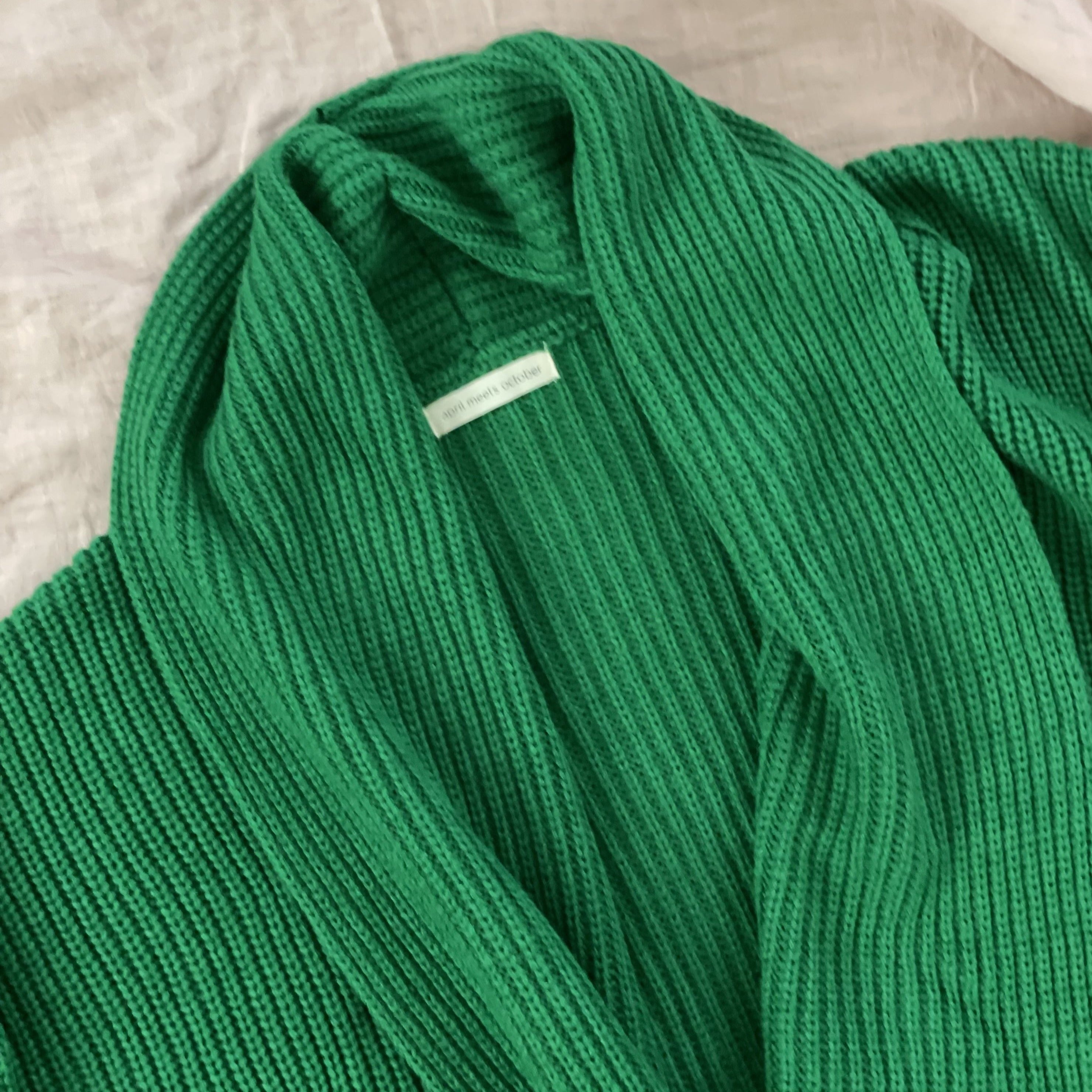 Big Cardigan Kelly Green April meets october