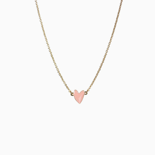 GRANT Heart Necklace Powdery Pink
