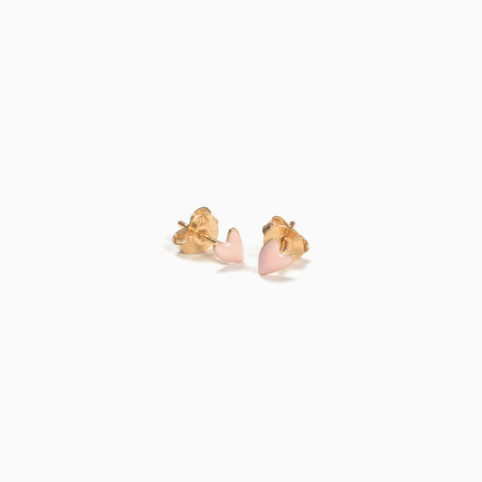 GRANT Heart Earrings Powder Pink
